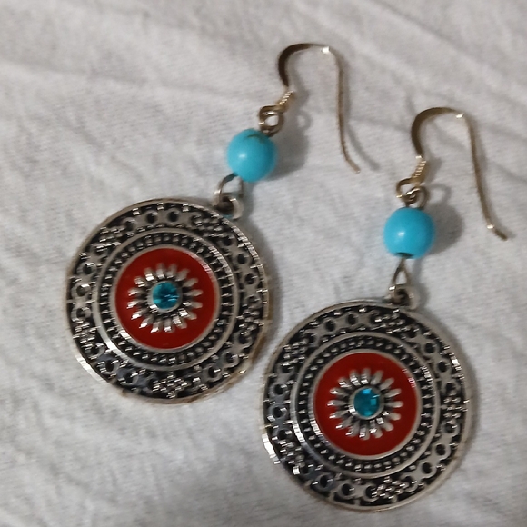 Bohemian earrings Jewelry - Bohemian Vintage Carved Ethic Tribal Gypsy Hook Dangle Earrings